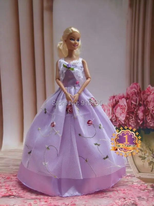 100 шт./лот BJD 1/6 принцессы Кукольное платье для куклы Барби
