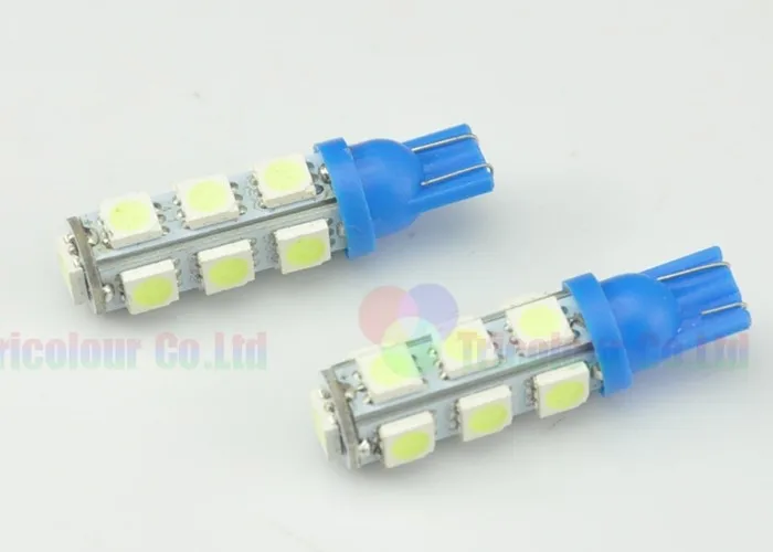 AutoEC 50 X T10 13 светодиодный smd 5050 158 168 194 w5w авто светодиодный сочного, индикаторная лампа фонарь освещения номерного знака 7 видов цветов DC12V# LB94
