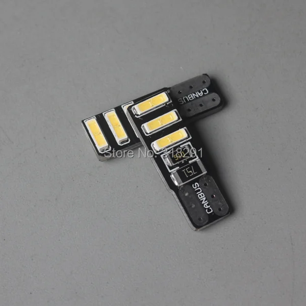 100 шт./лот T10 194 168 6smd 7020 W5W Клин резервного копирования Обратный лампа LED автомобилей Тормозной габаритный фонарь