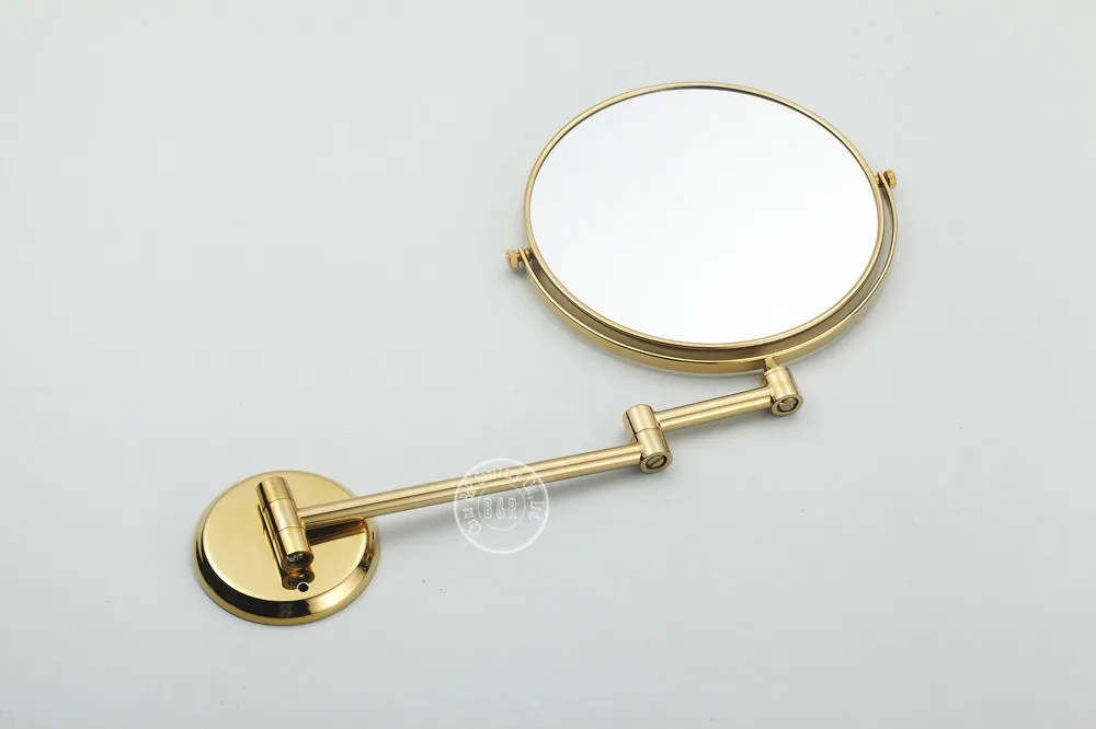 BECOLA латунь Ванна зеркала 2-лицо Слои Аксессуары для ванной комнаты макияж Круглый Медь зеркало BR-6738