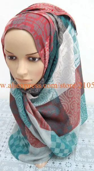 Fd035 г., мусульманские higabs softy 180*70 см большой чек мусульманский шарф