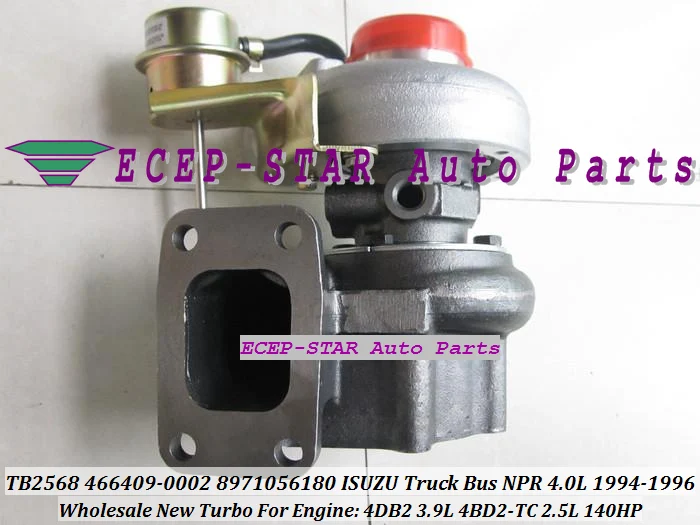 TB2568 466409 466409-0002 8971056180 8971056181 8-97105618-0 турбо для isuzu, принт грузовика, автобуса, NPR 4.0L 1994 1996 4DB2 3.9L 4BD2-TC 2.5L
