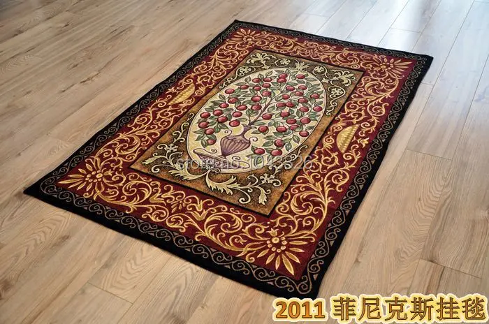 Высокое качество, украшение для дома, Феникс, 134*93 см, бесчисленные богатые фрукты, пейзаж, Фреска, настенный гобелен, pt-64