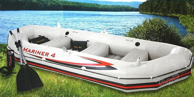 INTEX MARINER SUPER 4 человек надувная лодка для рыбалки 328*145*48 см 137 см алюминиевые oards ручной насос аксессуар A07001