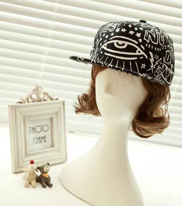 Новая мода унисекс Snapbacks черный, белый цвет граффити средства ухода для век личность хип хоп кепки повседневное Бейсбол кепки Солнцезащитная шляпа