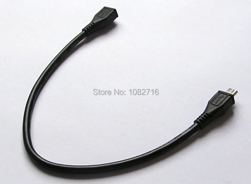 2 шт прямой Micro usb b Женский к micro 5pin мужской соединитель Адаптер Шнур 25 см кабель для зарядки данных 1"