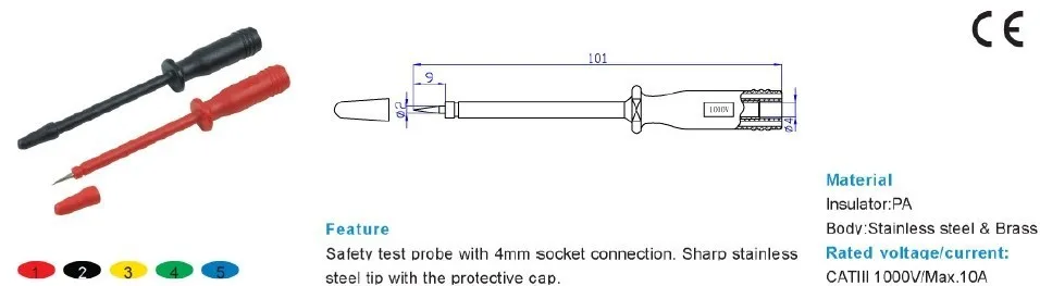 DMM15A Набор измерительных наконечников электронных деталей 31 штука, черный и красный цвет, пробиватель, проверочный крючок, шипковый зажим