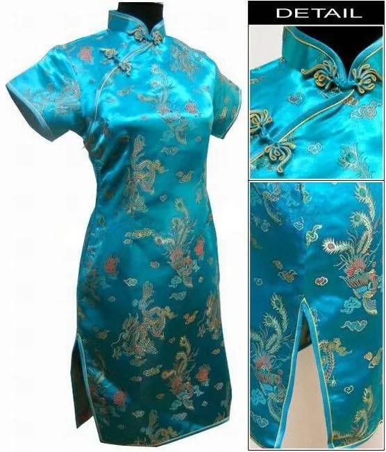 Темно-синие Винтаж китайский Для Женщин Атлас Мини Cheongsam Qipao платье плюс Размеры размеры s m l xl XXL, XXXL 4XL 5XL 6XL Mujeres Vestido J4065