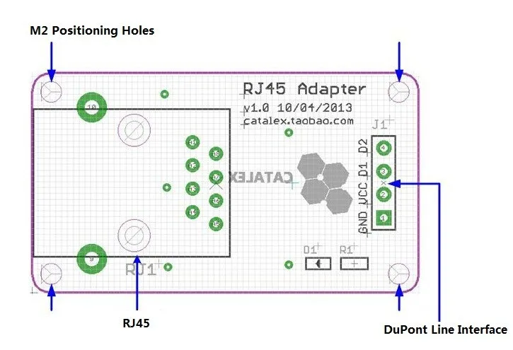 2 шт. порт Ethernet окунуть RJ45 разъем адаптера модуль для Arduino междугородной Связь