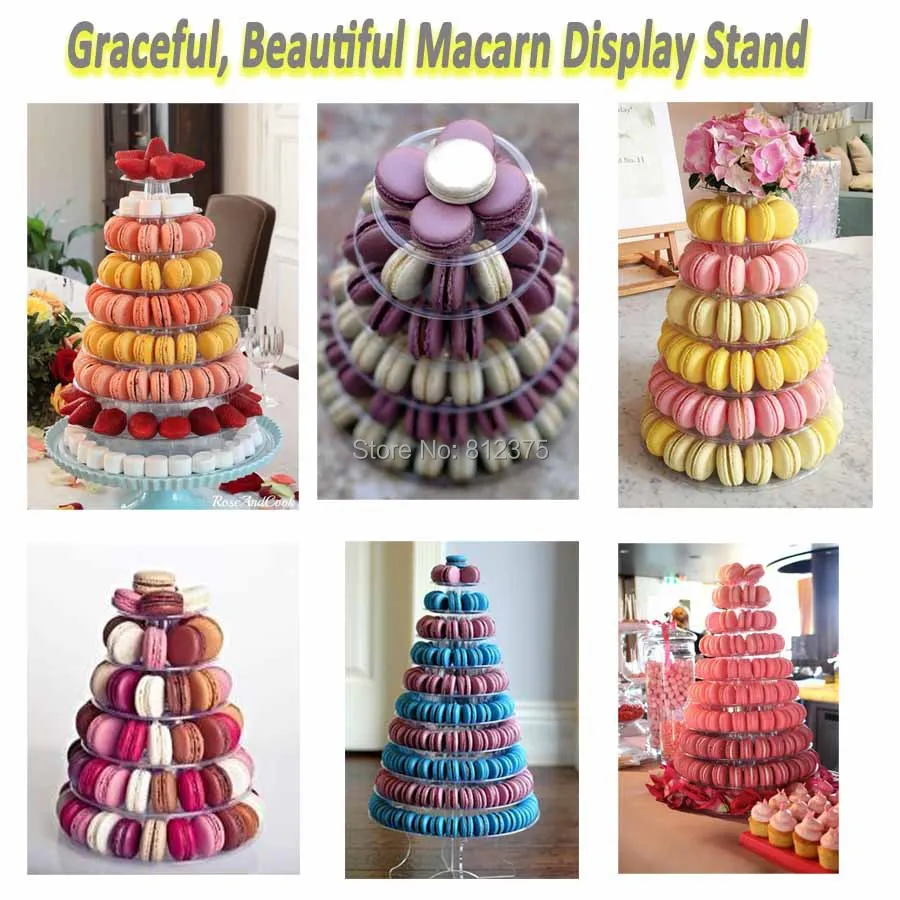 5 комплектов 10 ярусов торт стенд, поддон для печенья, Macaron стенд, Macaron Дисплей Башня