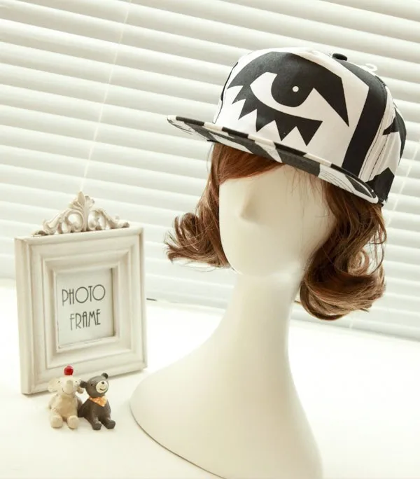 Новая мода унисекс Snapbacks черный, белый цвет граффити средства ухода для век личность хип хоп кепки повседневное Бейсбол кепки Солнцезащитная шляпа