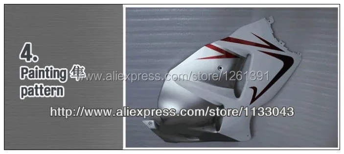 Впрыска Красный Серебряный обтекатель для SUZUKI 2001 2003 GSXR600 750 01 02 03 GSXR600 GSXR750 K1 01 02 03 GSXR 600 750 Обтекатели наборы