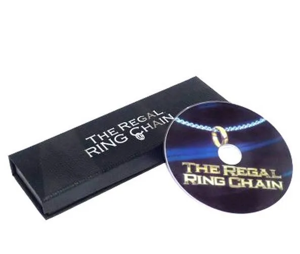 The Regal Ring Chain(DVD+ трюк)-фокусы, сценическая магия, магии крупным планом реквизит, огонь, комедия, аксессуары, волшебное кольцо