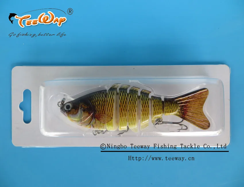 Продукт рыболовные приманки 7 Сегмент Swimbait тяжелая приманка медленная 14g 10 см рыболовный крючок Рыболовные снасти FL7-F05
