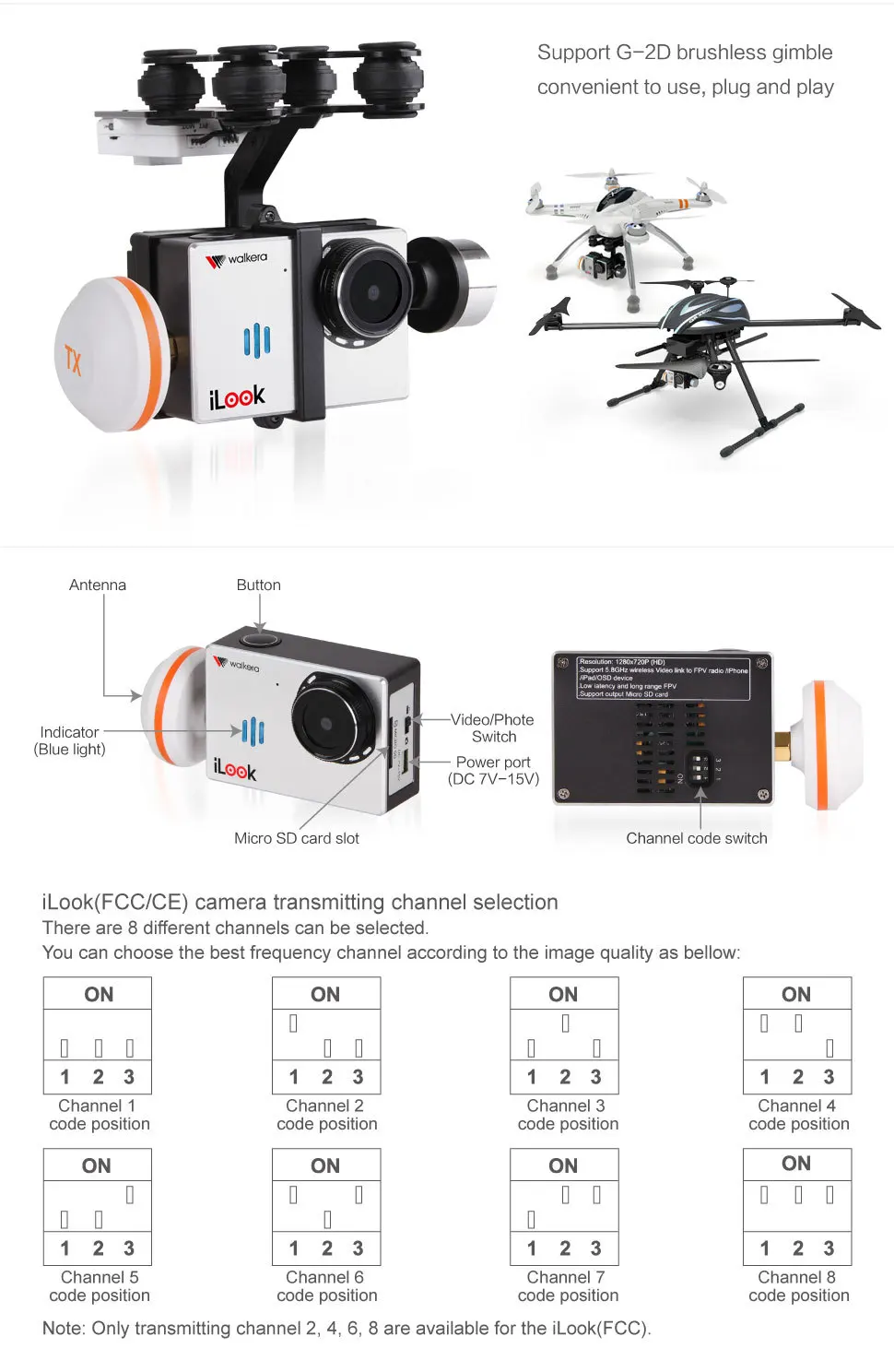 Новая Оригинальная камера Walkera iLook для квадрокоптера QR X350 pro Drone heliopter VS Gopro hero 3 2 Новинка Прямая поставка