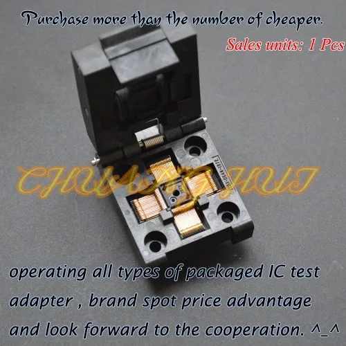 QFP64 TQFP64 тестовое гнездо IC51-0644-1972 ic Разъем шаг = 0,4 мм Размеры = 7x7 мм/9x9 мм