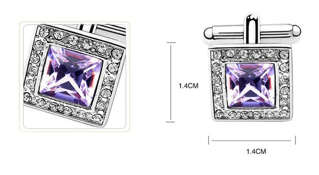 Отец День подарков Jewellery4 Цвета для варианта 925 s покрытием Австрия Кристалл Для мужчин запонки для папы