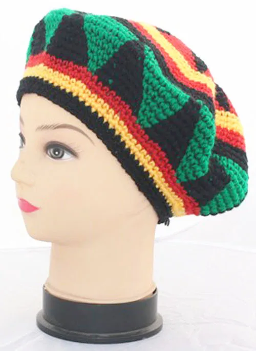 Трикотажные ямайский Hat там Rasta нарядное платье Детский костюм для вечеринок хиппи берет ручной работы крючком Кепки