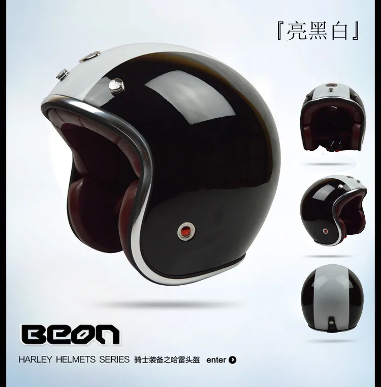 BEON moto CASCO CAPACETE с открытым лицом beon винтажный мотоциклетный rcycle шлем кожаный внутренний коврик реактивный Ретро скутер шлем сертификации ECE