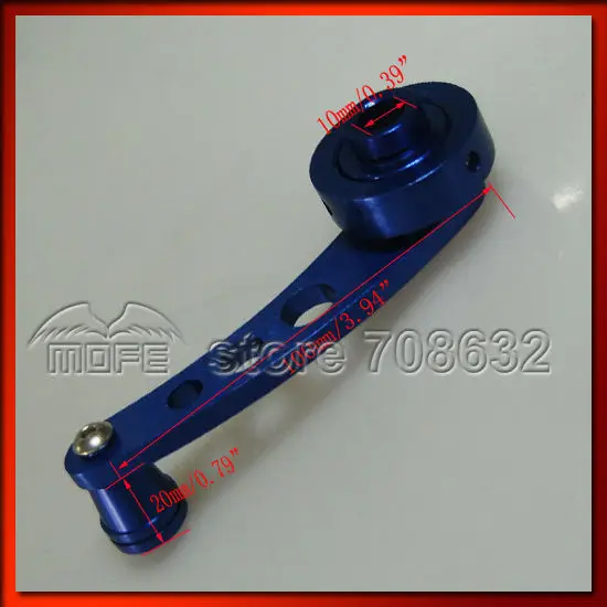Blue Purple Billet Aluminum Car Manual Window Glass Door Crank Handle Winder Adapter DSC_06615