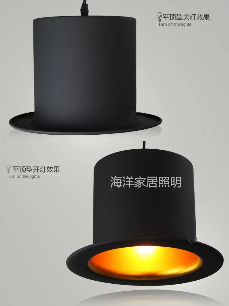 Подвесной светильник алюминий Англия шляпа дизайн лампа черный золотой книги по искусству кепки подвесные светильники для обеден
