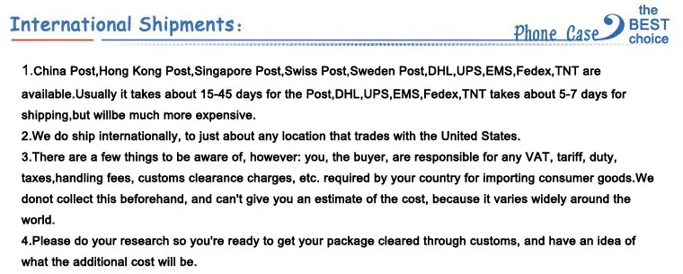 International Shipments