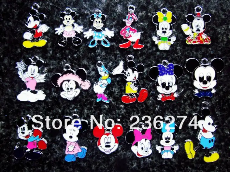 QRT6788! Wholesale100 шт, смешанные цвета, коврик для мыши из сплава металла и цинка, эмалированные шармы подвески для женщин, ювелирные изделия для девушек, ремесленничество "сделай сам"