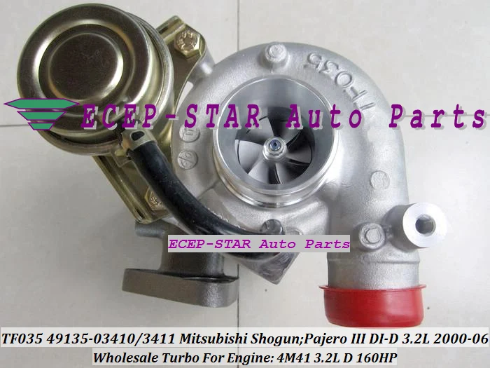 TF035 49135-03411 49135-03410 ME203949 ME191474 Turbo Turbocharger For Mitsubishi Shogun Pajero III 2000- 4M41 3.2L D 160HP