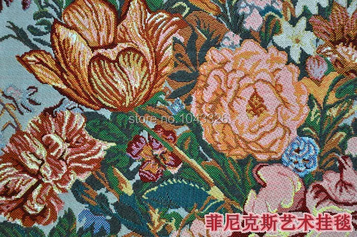 Украшения для дома 138 см X 105 см Модный Европейский тип ваза и цветочный букет настенные гобелен с росписью PT-90