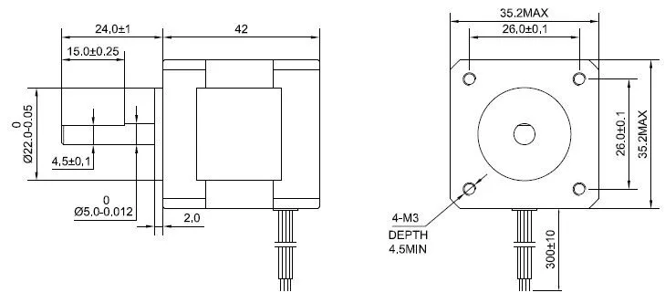 0.5a 4-lead nema14 passo motor para diy cnc 3d impressora motor