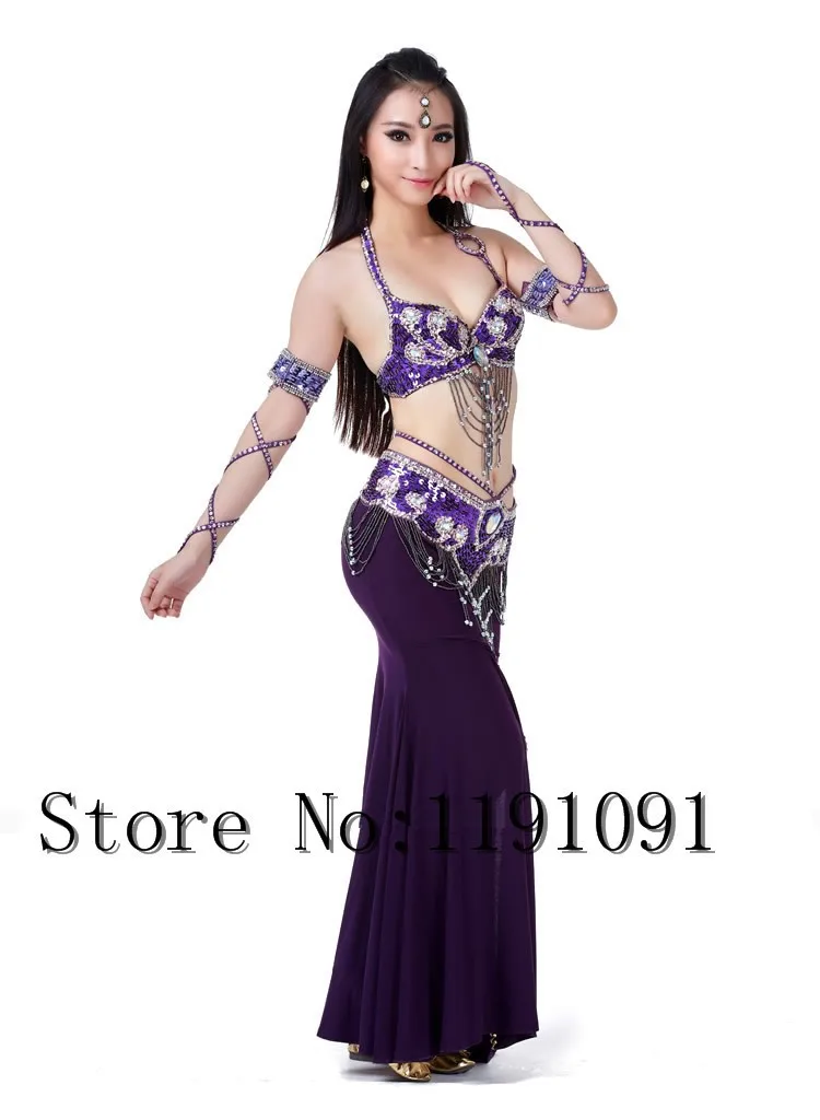 Одежда для индийского беллиданса, 3 компл. Размера S / M / L, 10 цветов 700#