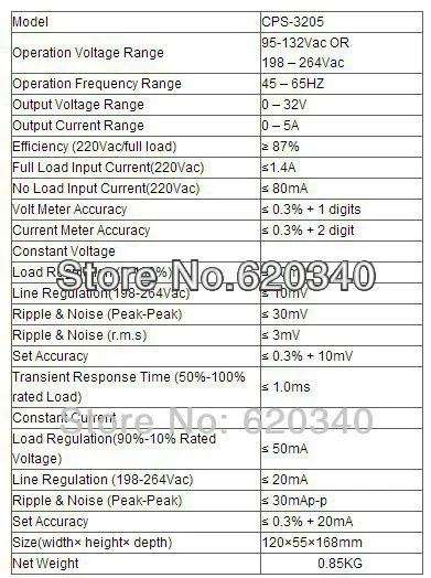 Gophhert CPS-3205 II 160W(110V220V преобразование) 0-32 V/0-5A, компактный цифровой Регулируемый источник питания постоянного тока