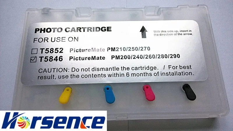 T5846 чернильный картридж и 4x100 мл пополнения чернил совместим с Epson PictureMate PM200 PM225 PM240 PM260 PM280 PM290 PM300 принтер
