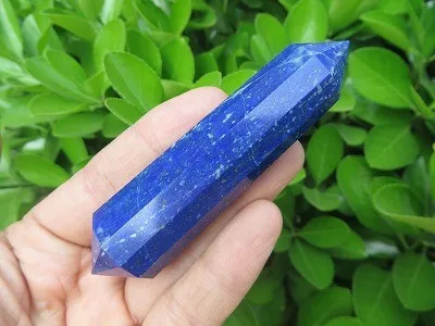 69 г синий LAPIS LAZULI 12-сторонние кристалл кварца палочка Фогеля точка