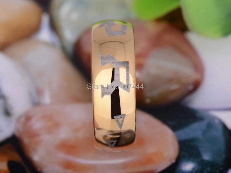 Бесплатная доставка YGK JEWELRY Лидер продаж 8 мм Новый золотой купол Звездные Врата ворота адрес Новый Вольфрам обручальное кольцо из карбида