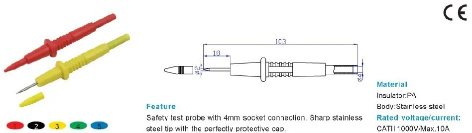 DMM15A Набор измерительных наконечников электронных деталей 31 штука, черный и красный цвет, пробиватель, проверочный крючок, шипковый зажим