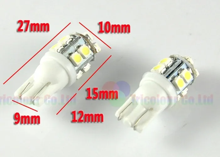 Autoec LED лампы SMD1210 14 светодиодный W5W T10 Светодиодный лампа автомобиля боковой клиновые лампы для фар, DC 12 В, белый 300 шт# LB82