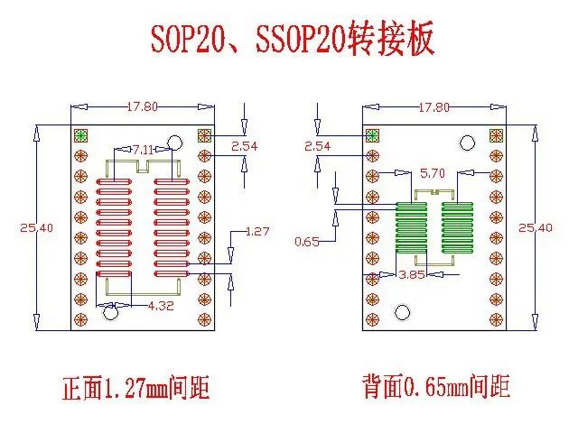 Булавки g 20 шт./лот TSSOP20 SSOP20 msop20 SOP20 отложным воротником DIP20 20 Булавки IC адаптер socket/переходная пластина печатной платы(PCB+ Булавки заголовка