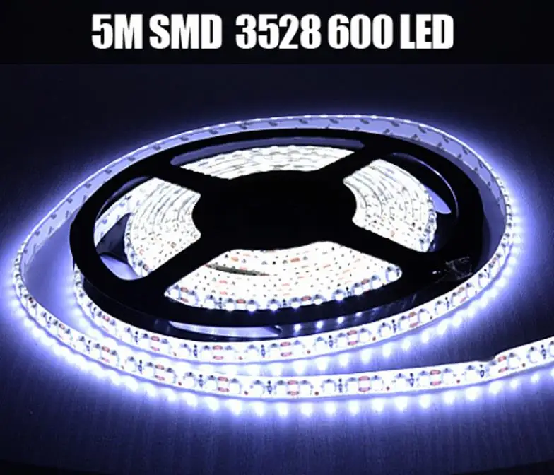 Лидер продаж! Водонепроницаемый 5 м 120 LED/м 2835 SMD 12 В гибкий свет, светодиодные полосы, белый/теплый белый/синий/зеленый/красный/желтый