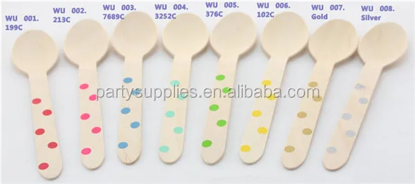 01 Polka Dot Wooden Spoon