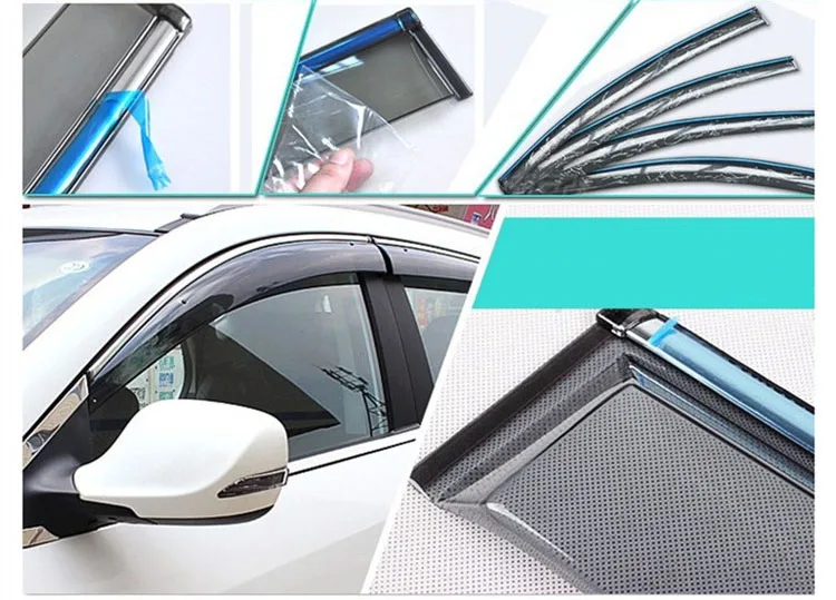 Jinke 4 шт. новые дымчатые прозрачные оконные дефлекторы для peugeot 508