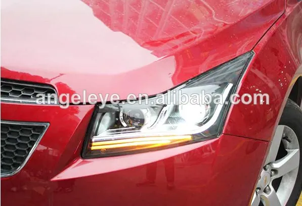 Для 2009-2013 год Cruze Светодиодные ленты фары bi xenon объектив проектора tlzv3