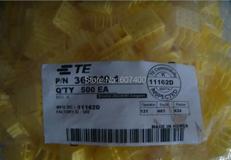 368049-1 e-J МК-II(+) 16 P пробка DBL желтый цвет TYCO Корпуса TE AMP корпусов зажимы соединителя новые и оригинальные детали