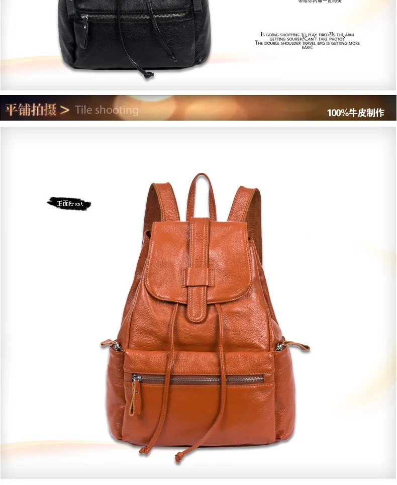 KISUMATER женский рюкзак из натуральной кожи, школьный рюкзак из воловьей кожи, дорожная сумка