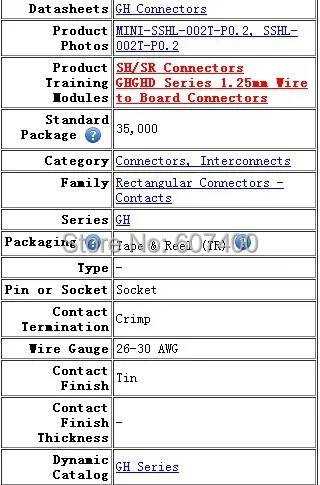 SSHL-002T-P0.2 35000 шт./reels CONN TERMINAL GH 30-26 awg Инструменты для наращивания волос Терминалы корпуса 100% новые части
