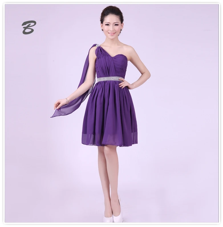 Плюс размер фиолетовое короткое элегантное Сексуальное Дешевое милое Формальное шифоновое платье выпускное платье платья Новое поступление под$50 W1324
