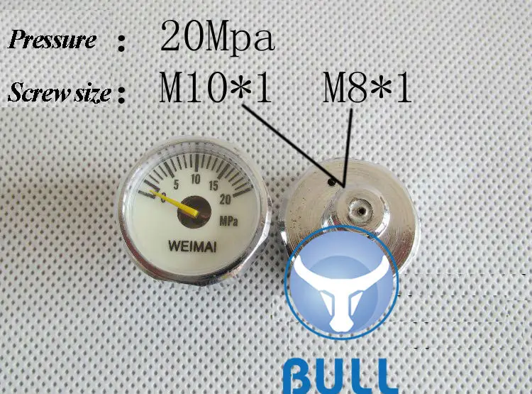 Bull 20mpa Манометр высокого давления для клапан постоянного давления PCP-магазин при фабрике распродажа