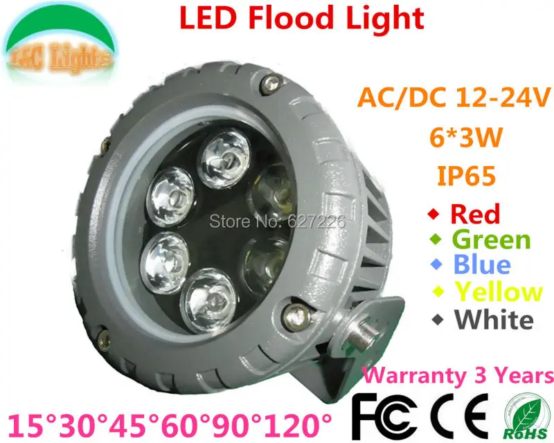 DC24V 6 Вт 600lm красные, синие зеленый yllow белый/теплый белый Высокое качество супер яркий IP65 Светодиодный прожектор, открытый Прожекторы