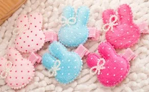 Аксессуары для домашних животных, розовый пушистый кролик заколки для волос для животных Pet Детские зажимы для волос 50 шт./лот