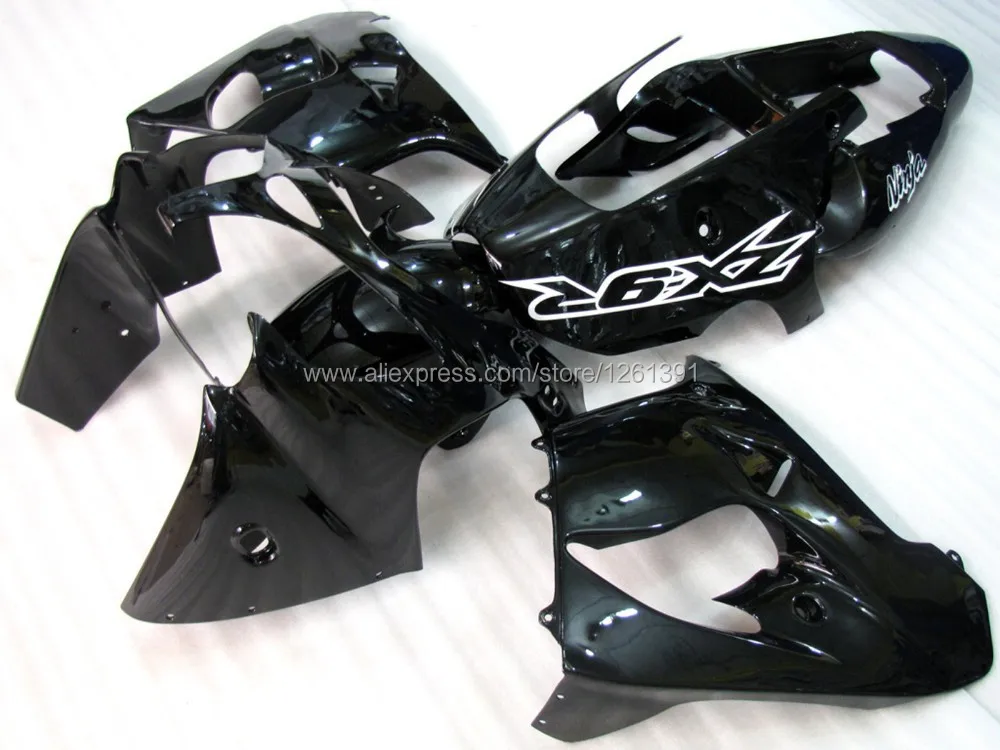 Черный комплект обтекателей для KAWASAKI NINJA ZX9R 00-03 ZX 9R 00 01 02 03 ZX-9R 9 R 2000 2001 2002 2003 наборы обтекателей# AA